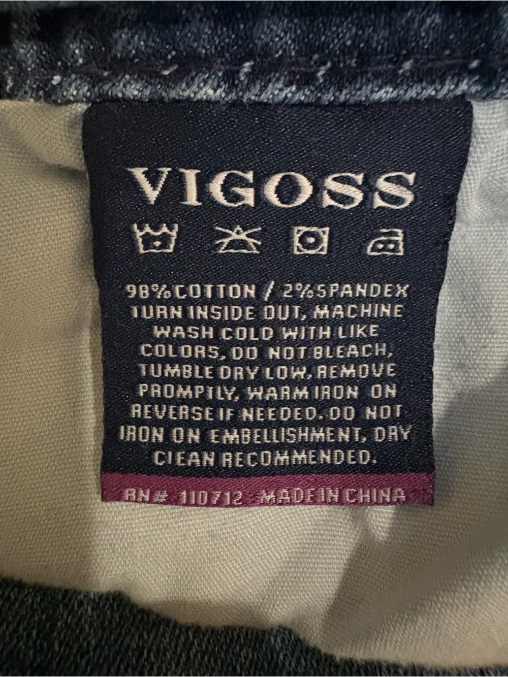 Vigoss Chelsea Embellished Jeans Plus Size 26 - Picture 5 of 7